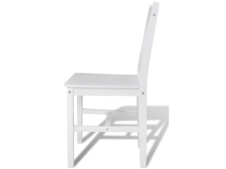 vidaXL Krzesła stołowe, 4 szt., białe, drewno sosnowe Wysokość 86 cm Szerokość 41,5 cm Wysokość 85,5 cm Głębokość 45,5 cm Głębokość 45 cm Wysokość siedziska 45 cm