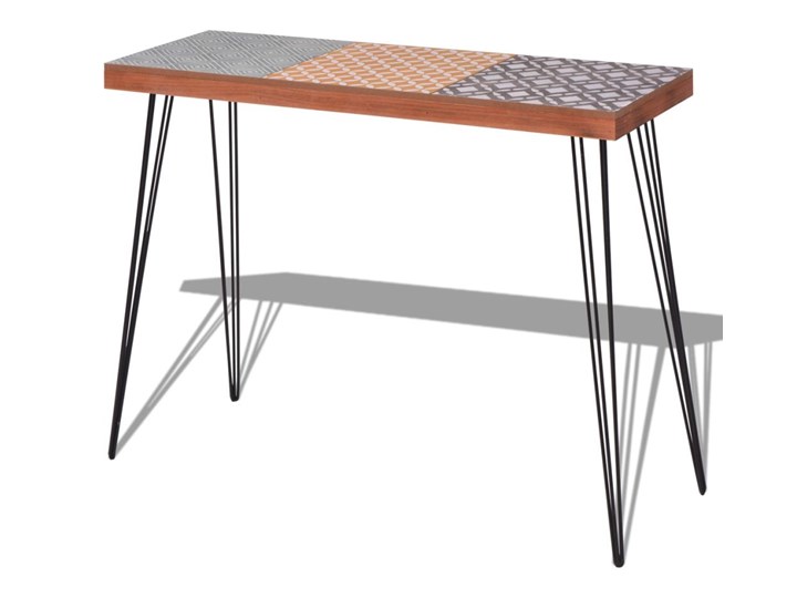 vidaXL Stolik-konsola, brązowa, 90x30x71,5 cm