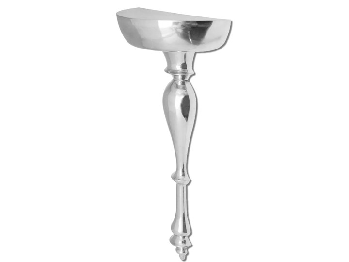 vidaXL Półka/Stolik konsola ścienna z aluminium 35x17x81 cm, srebrna Z półką Styl Tradycyjny Kategoria Konsole