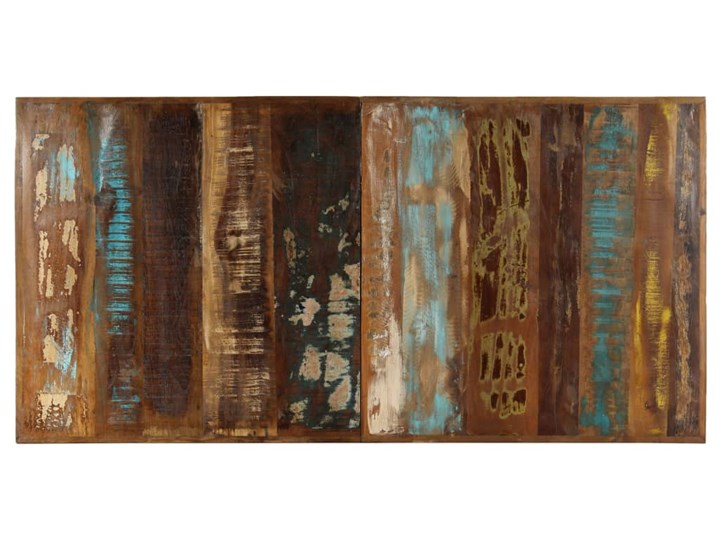 vidaXL Stół jadalniany, 140 x 70 x 75 cm, lite drewno z odzysku Kształt blatu Prostokątny Stal Metal Sosna Szerokość(n) 70 cm