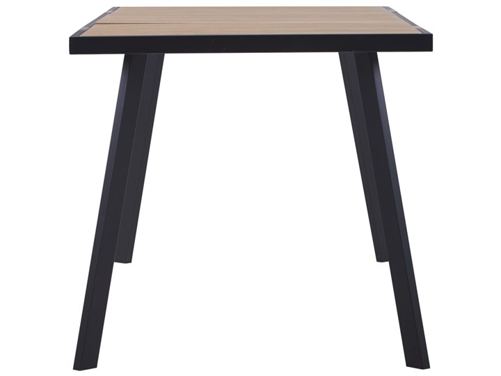vidaXL Stół jadalniany, jasne drewno i czerń, 160x80x75 cm, MDF Stal Płyta MDF Pomieszczenie Stoły do jadalni