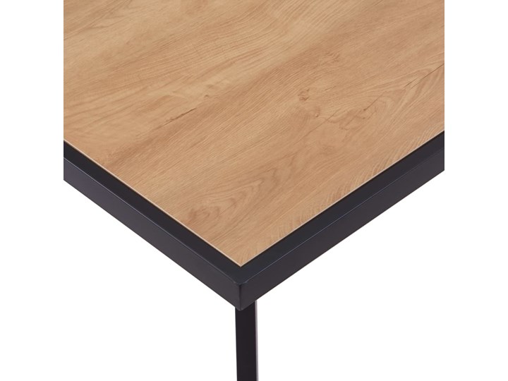 vidaXL Stół jadalniany, jasne drewno i czerń, 160x80x75 cm, MDF Płyta MDF Kategoria Stoły kuchenne Stal Długość(n) 160 cm