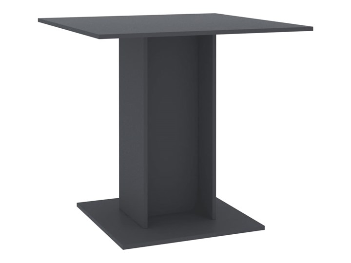 vidaXL Stół jadalniany, szary, 80 x 80 x 75 cm, płyta wiórowa Płyta MDF Pomieszczenie Stoły do jadalni Kategoria Stoły kuchenne