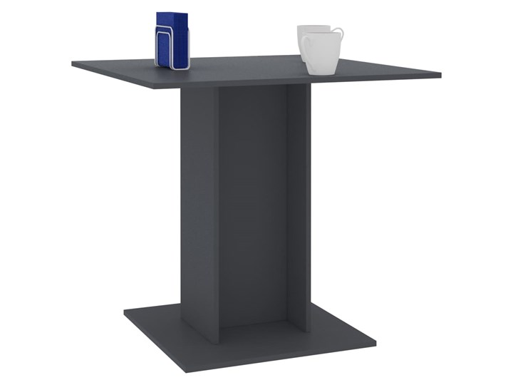 vidaXL Stół jadalniany, szary, 80 x 80 x 75 cm, płyta wiórowa Płyta MDF Styl Minimalistyczny Pomieszczenie Stoły do jadalni