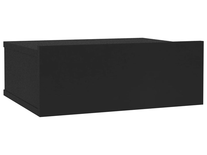 vidaXL Wisząca szafka nocna, czarna, 40 x 30 x 15 cm, płyta wiórowa Uniwersalne Płyta laminowana Wiszące Nocne Płyta meblowa Płyta MDF Kolor Czarny