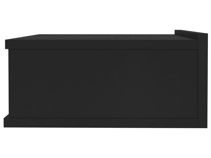 vidaXL Wisząca szafka nocna, czarna, 40 x 30 x 15 cm, płyta wiórowa Płyta MDF Wiszące Nocne Uniwersalne Płyta laminowana Płyta meblowa Kolor Czarny