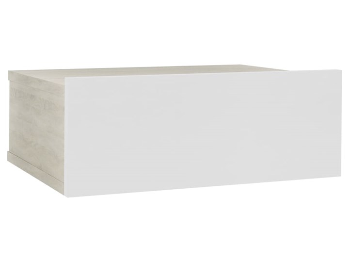 vidaXL Wisząca szafka nocna, biel i dąb Sonoma, 40x30x15 cm Szerokość 40 cm Kategoria Szafki nocne Drewno Płyta meblowa Wysokość 40 cm Płyta MDF Kolor Biały