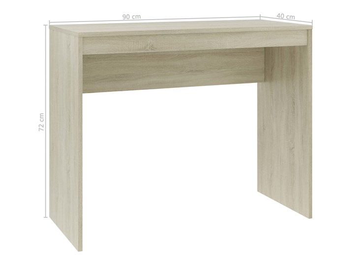 vidaXL Biurko, kolor dąb sonoma, 90x40x72 cm, płyta wiórowa Biurko konsola Głębokość 40 cm Szerokość 90 cm Płyta MDF Styl Nowoczesny Kategoria Biurka
