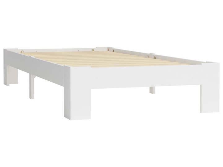 vidaXL Rama łóżka, biała, lite drewno sosnowe, 90 x 200 cm Łóżko drewniane Liczba miejsc Jednoosobowe