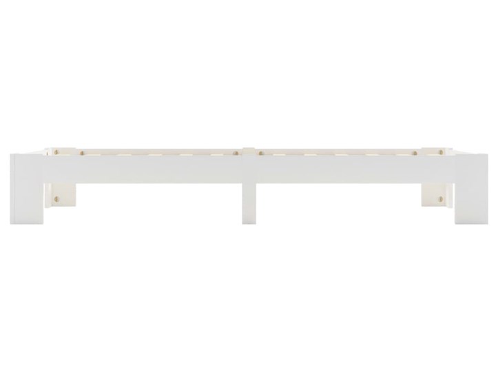 vidaXL Rama łóżka, biała, lite drewno sosnowe, 90 x 200 cm Łóżko drewniane Styl Nowoczesny Rozmiar materaca 90x200 cm