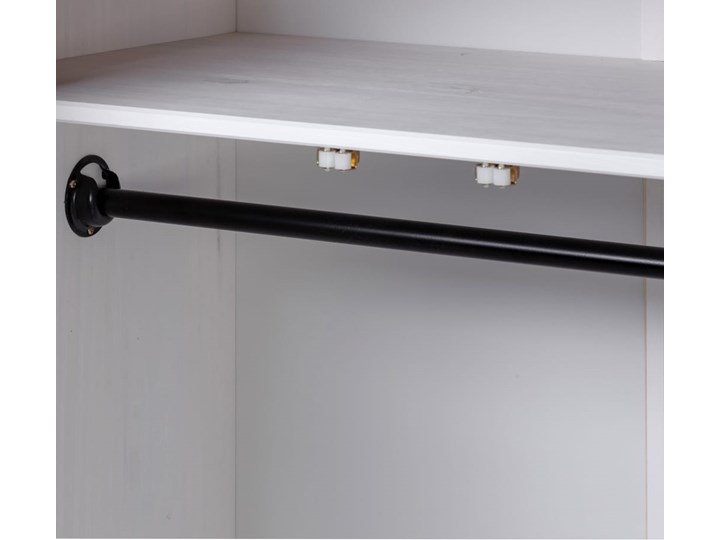 vidaXL Szafa trzydrzwiowa, biała, 118x50x171,5 cm, sosna, seria Panama Szerokość 118 cm Drewno Głębokość 50 cm Wysokość 171 cm Lustro