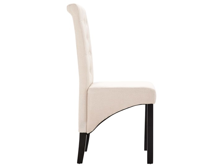 vidaXL Krzesła do jadalni, 6 szt., kremowe, tapicerowane tkaniną Głębokość 57 cm Wysokość 95 cm Szerokość 42 cm Drewno Styl Nowoczesny