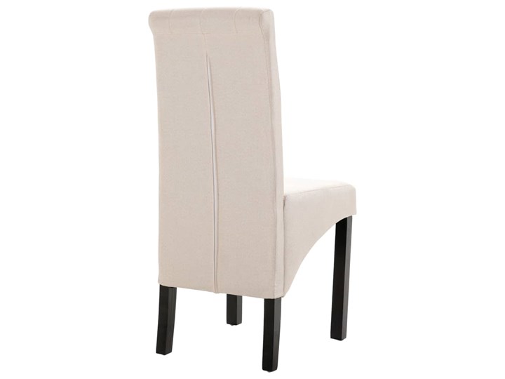 vidaXL Krzesła do jadalni, 6 szt., kremowe, tapicerowane tkaniną Szerokość 42 cm Głębokość 57 cm Wysokość 95 cm Drewno Styl Glamour Wysokość siedziska 47 cm