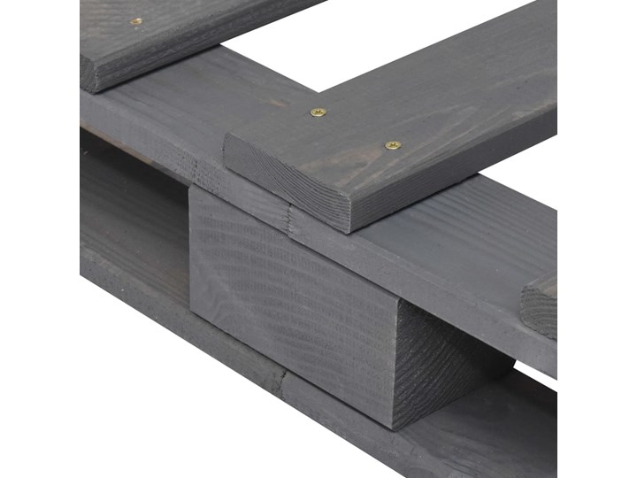 vidaXL Rama łóżka z palet, szara, lite drewno sosnowe, 100 x 200 cm Łóżko drewniane Styl Tradycyjny