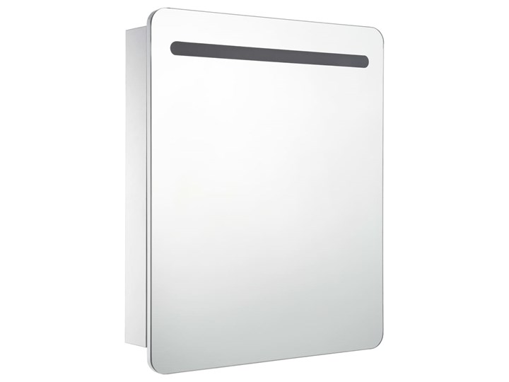 vidaXL Szafka łazienkowa z lustrem i LED, 68 x 9 x 80 cm Szerokość 68 cm Głębokość 10 cm Szkło Wiszące Płyta MDF Głębokość 11 cm Szafki Kategoria Szafki stojące
