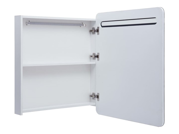 vidaXL Szafka łazienkowa z lustrem i LED, 68 x 9 x 80 cm Wiszące Szerokość 68 cm Szkło Płyta MDF Głębokość 11 cm Szafki Głębokość 10 cm Kategoria Szafki stojące