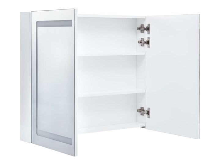 vidaXL Szafka łazienkowa z lustrem i LED, 80 x 12,2 x 68 cm Głębokość 13 cm Płyta MDF Wysokość 80 cm Szafki Głębokość 12 cm Szerokość 80 cm Wiszące Szkło Rodzaj frontu Drzwiczki