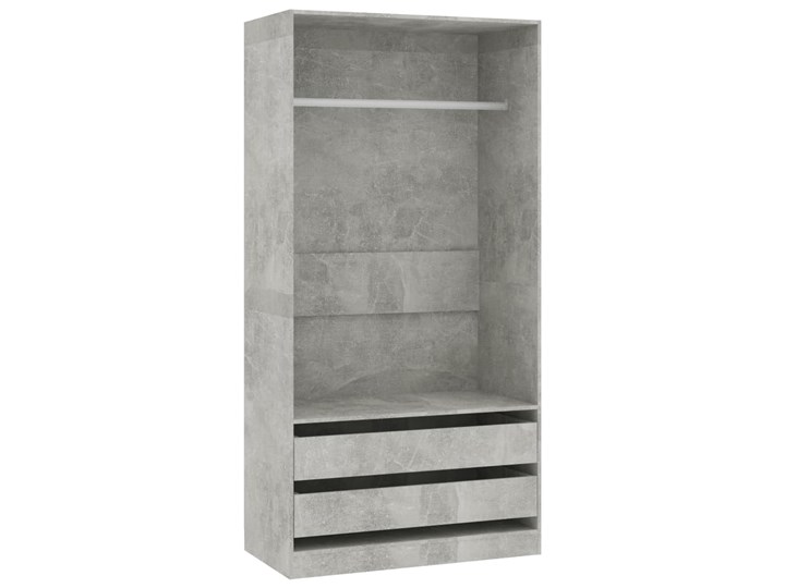 vidaXL Szafa, kolor betonowy szary, 100x50x200 cm, płyta wiórowa Szerokość 100 cm Głębokość 50 cm Typ Gotowa Płyta MDF Kategoria Szafy do garderoby