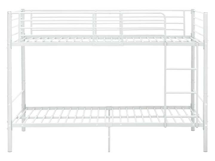 vidaXL Łóżko piętrowe, białe, metalowe, 90 x 200 cm Rozmiar materaca 150x200 cm Rozmiar materaca 90x200 cm