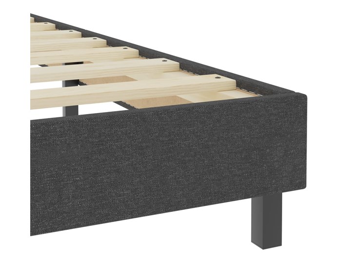 vidaXL Łóżko kontynentalne, szare, tapicerowane, 140x200 cm Łóżko tapicerowane Metal Tkanina Kategoria Łóżka do sypialni