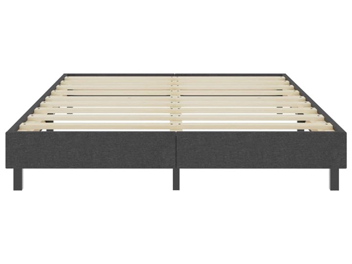 vidaXL Łóżko kontynentalne, szare, tapicerowane, 160x200 cm Tkanina Metal Łóżko tapicerowane Zagłówek Z zagłówkiem
