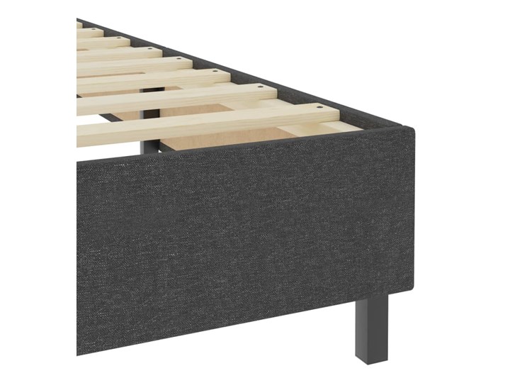 vidaXL Łóżko kontynentalne, szare, tapicerowane, 90x200 cm Tkanina Metal Łóżko tapicerowane Kategoria Łóżka do sypialni