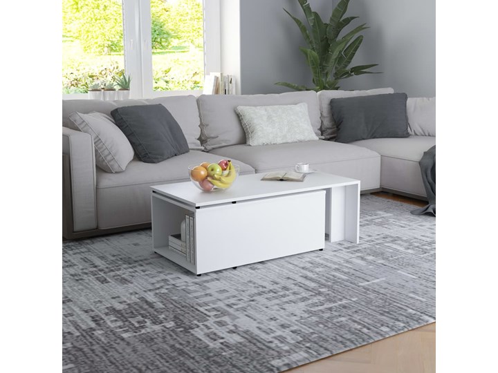 vidaXL Stolik kawowy, biały, 150x50x35 cm, płyta wiórowa Kategoria Stoliki i ławy Rozmiar blatu 35x50 cm