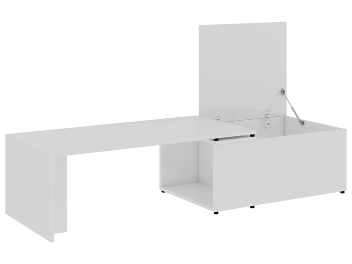 vidaXL Stolik kawowy, wysoki połysk, biały, 150x50x35cm, płyta wiórowa Wysokość 35 cm Długość 150 cm Szerokość 50 cm Wysokość 50 cm Kategoria Stoliki i ławy