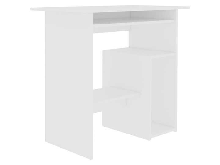 vidaXL Biurko, białe, 80x45x74 cm, płyta wiórowa Biurko komputerowe Płyta MDF Pomieszczenie Biuro Szerokość 154 cm Głębokość 45 cm Styl Nowoczesny