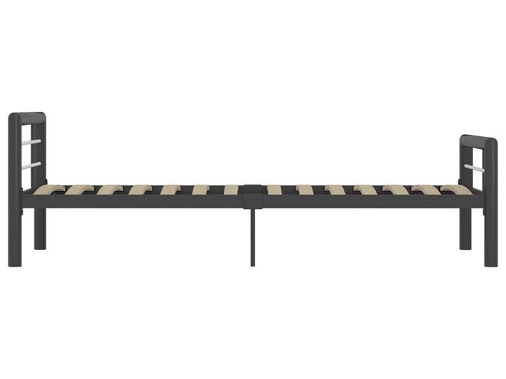 vidaXL Rama łóżka, szaro-biała metalowa, 100 x 200 cm Łóżko metalowe Kolor Biały Styl Tradycyjny