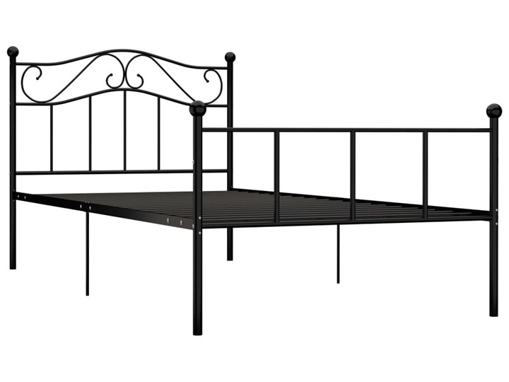 vidaXL Rama łóżka, czarna, metalowa, 90 x 200 cm Łóżko metalowe Kategoria Łóżka do sypialni