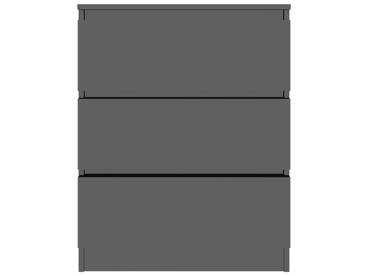vidaXL Komoda, czarna na wysoki połysk, 60 x 33,5 x 76 cm, płyta wiórowa Płyta MDF Szerokość 105 cm Z szufladami Kategoria Komody