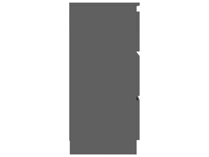 vidaXL Komoda, czarna na wysoki połysk, 60 x 33,5 x 76 cm, płyta wiórowa Szerokość 105 cm Kategoria Komody Z szufladami Płyta MDF Pomieszczenie Salon