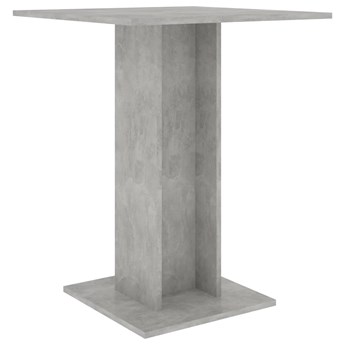 vidaXL Stolik bistro, szarość betonu, 60x60x75 cm, płyta wiórowa