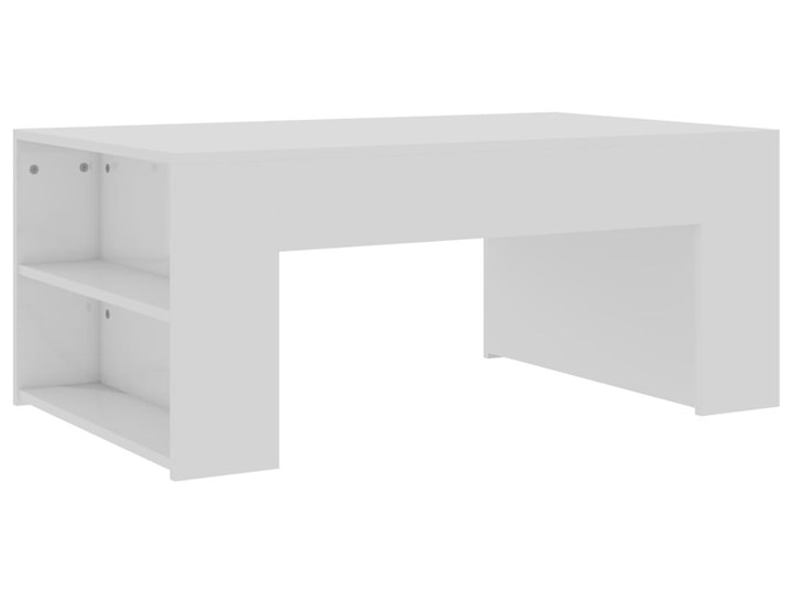 vidaXL Stolik kawowy, wysoki połysk, biały, 100x60x42cm, płyta wiórowa Szerokość 60 cm Długość 100 cm Wysokość 42 cm Kształt blatu Prostokątne Kategoria Stoliki i ławy