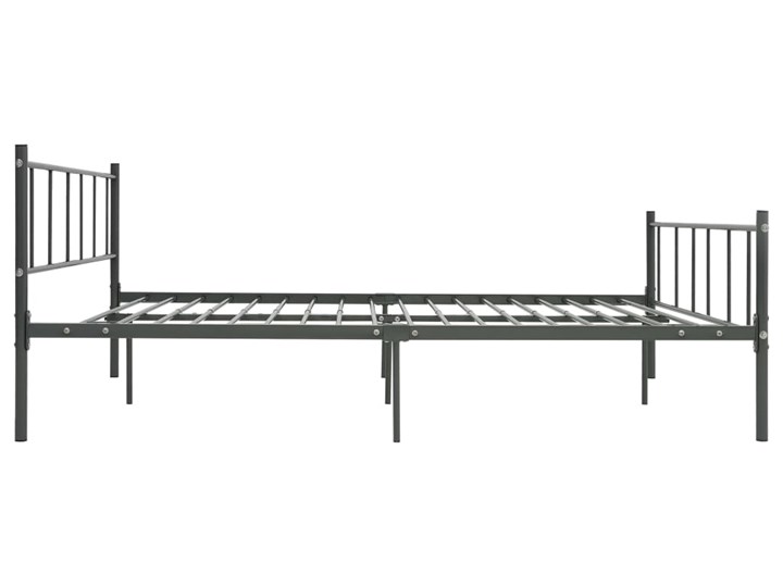 vidaXL Rama łóżka, szara, metalowa, 200 x 200 cm Pojemnik na pościel Bez pojemnika Łóżko metalowe Liczba miejsc Dwuosobowe
