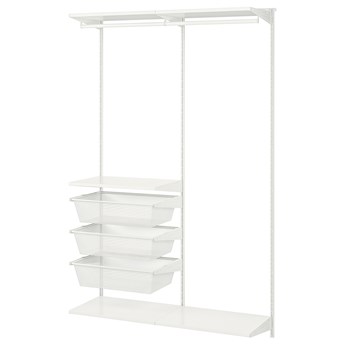 IKEA BOAXEL Kombinacja szafy, biały, 125x40x201 cm