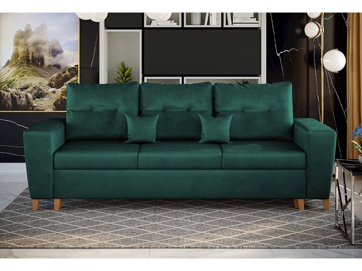 NOWOCZESNA SOFA DO SALONU Z POJEMNIKIEM - ELIO - TKANINA VELUTTO Stała konstrukcja Głębokość 90 cm Kategoria Sofy i kanapy