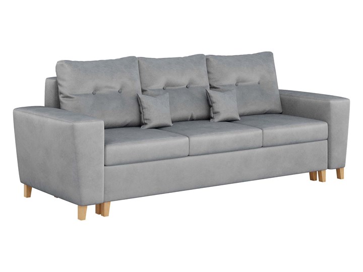 NOWOCZESNA SOFA DO SALONU Z POJEMNIKIEM - ELIO - TKANINA VELUTTO Stała konstrukcja Głębokość 90 cm Kolor Szary
