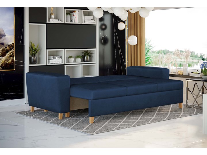 NOWOCZESNA SOFA DO SALONU Z POJEMNIKIEM - ELIO - TKANINA VELUTTO Stała konstrukcja Typ Gładkie Głębokość 90 cm Kategoria Sofy i kanapy