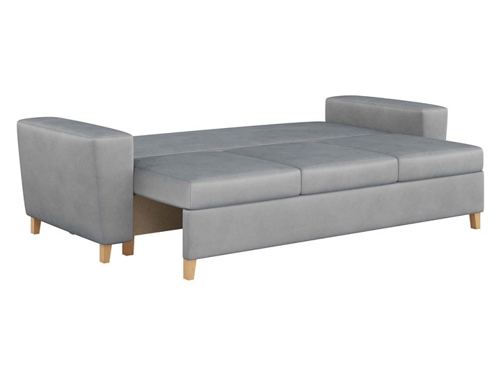 NOWOCZESNA SOFA DO SALONU Z POJEMNIKIEM - ELIO - TKANINA VELUTTO Głębokość 90 cm Stała konstrukcja Kolor Szary