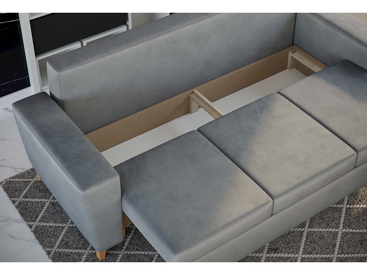 NOWOCZESNA SOFA DO SALONU Z POJEMNIKIEM - ELIO - TKANINA VELUTTO Stała konstrukcja Głębokość 90 cm Kategoria Sofy i kanapy