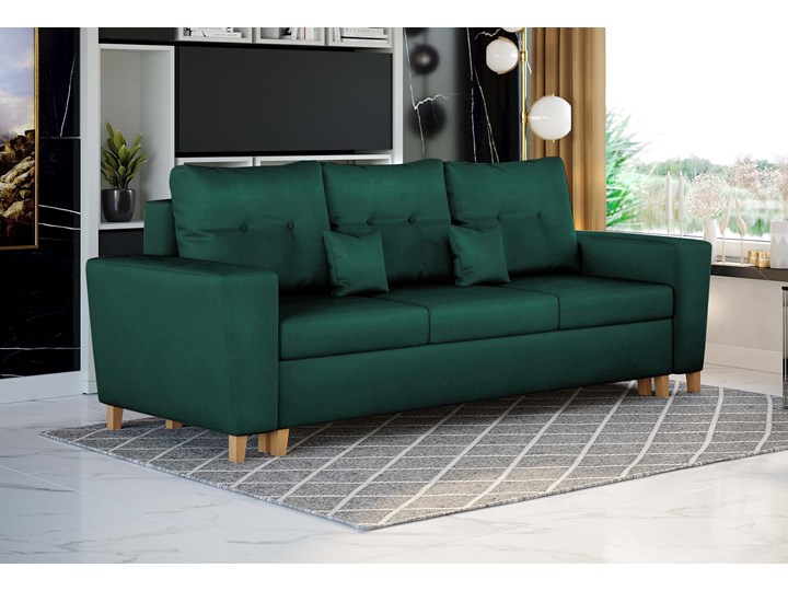 NOWOCZESNA SOFA DO SALONU Z POJEMNIKIEM - ELIO - TKANINA VELUTTO Głębokość 90 cm Kategoria Sofy i kanapy Stała konstrukcja Kolor Szary