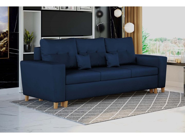 NOWOCZESNA SOFA DO SALONU Z POJEMNIKIEM - ELIO - TKANINA VELUTTO Stała konstrukcja Głębokość 90 cm Kategoria Sofy i kanapy Typ Gładkie