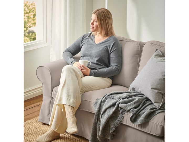 EKTORP Sofa narożna 4-osobowa Stała konstrukcja Wysokość 88 cm W kształcie L Wysokość 45 cm Szerokość 243 cm Typ Gładkie Funkcje Bez dodatkowych funkcji