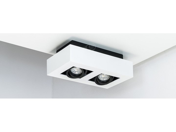 Lampa sufitowa natynkowa OSMIN 2 White IP20 kwadratowa podwójna biało - czarna mat EDO777145 EDO Oprawa stropowa Kwadratowe Prostokątne Kolor Czarny Kolor Biały
