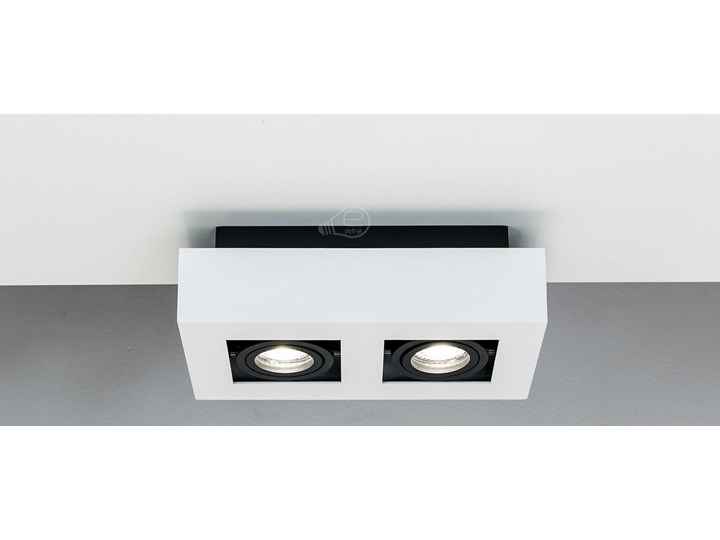 Lampa sufitowa natynkowa OSMIN 2 White IP20 kwadratowa podwójna biało - czarna mat EDO777145 EDO Oprawa stropowa Kwadratowe Prostokątne Kolor Czarny