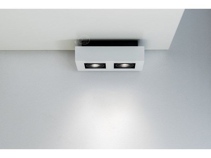 Lampa sufitowa natynkowa OSMIN 2 White IP20 kwadratowa podwójna biało - czarna mat EDO777145 EDO Kwadratowe Prostokątne Oprawa stropowa Kolor Czarny
