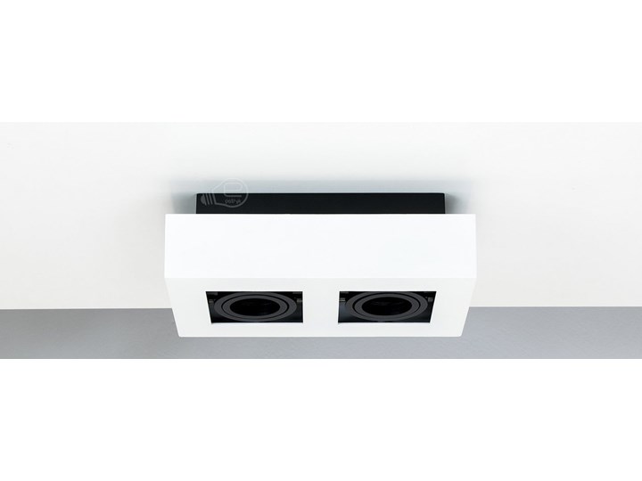 Lampa sufitowa natynkowa OSMIN 2 White IP20 kwadratowa podwójna biało - czarna mat EDO777145 EDO Oprawa stropowa Prostokątne Kwadratowe Kolor Czarny