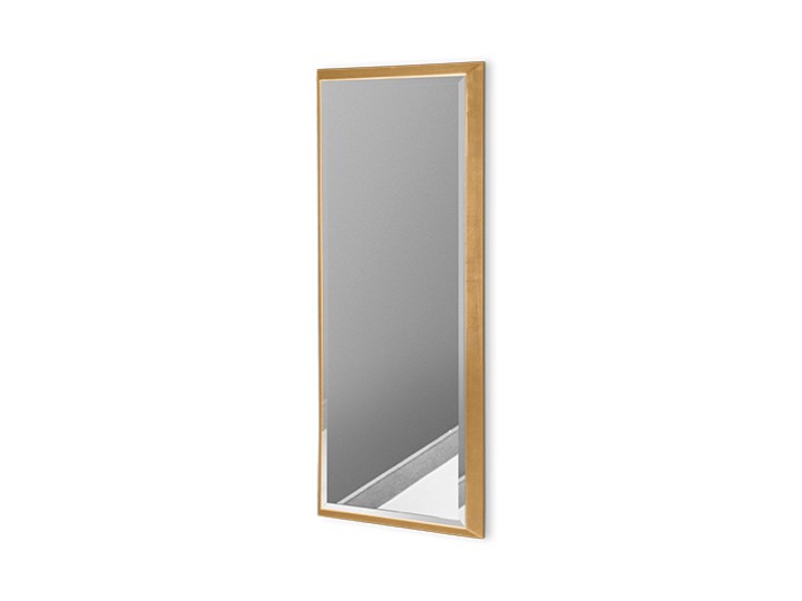 Nowoczesne lustro w złotej ramie 18 x 53 cm 12F-390 Ścienne Lustro z ramą Prostokątne Kolor Złoty Pomieszczenie Łazienka